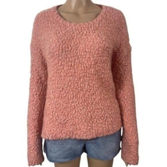 Nectar Clothing Peach Popcorn Knit Sweater Size Small - Picture 1 of 8